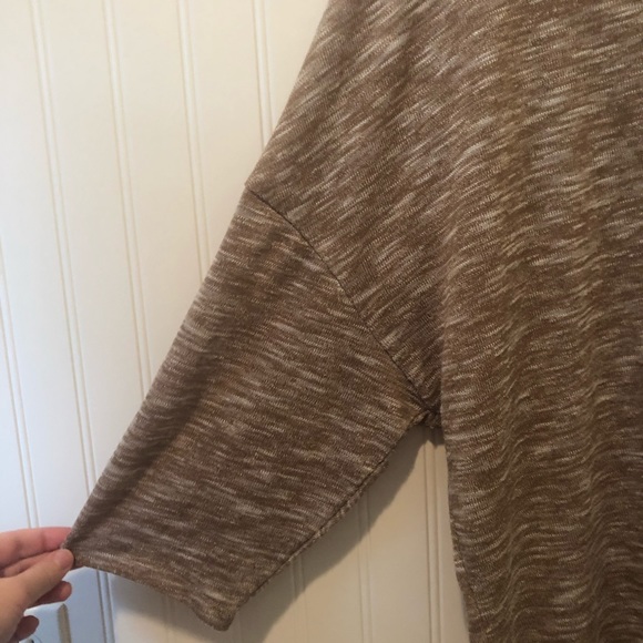 Heartsoul plus size 3X tan 3/4 sleeve top - Picture 3 of 5